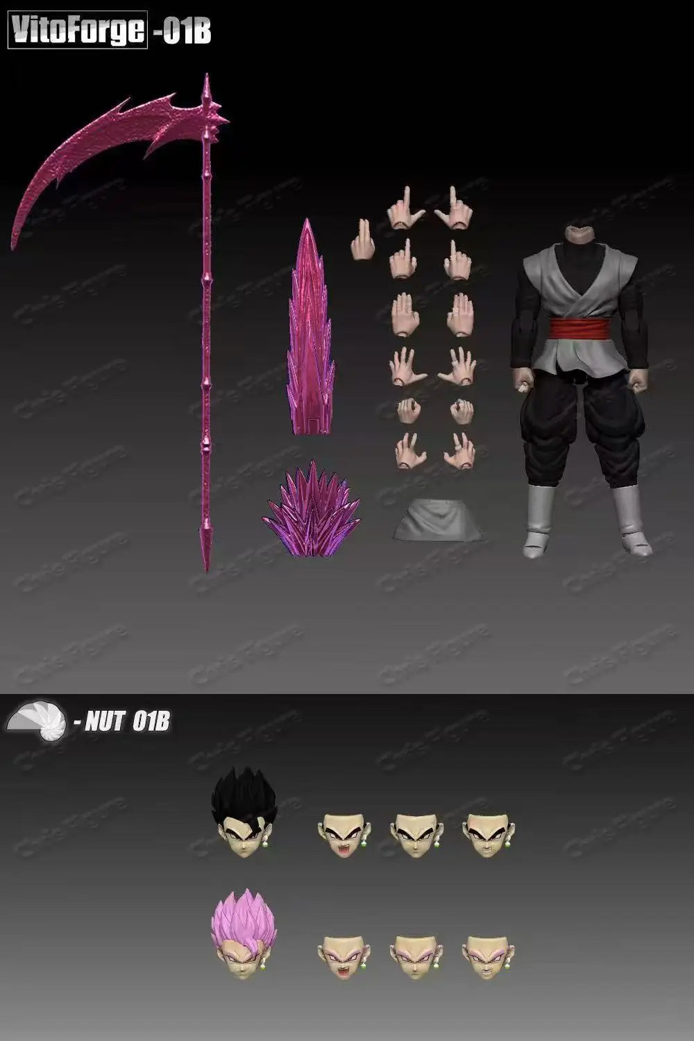Pre-Sale VITOFORGE VF Studio Goku Black Zamasu Dragon Ball Super Saiyan SSJ 1/12 Scale Action Figure Anime Model Toys Doll