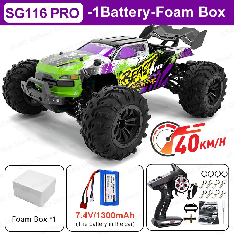 SG116MAX 80KM/H Високоскоростна RC кола Безчеткова 4WD Офроуд Дрифт Кола с дистанционно управление 1:16 Професионални състезателни коли SG116PRO 40KM/H