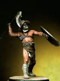 Unassambled 1/32 ancient warrior stand with shield Resin figure miniature model kits Unpainted