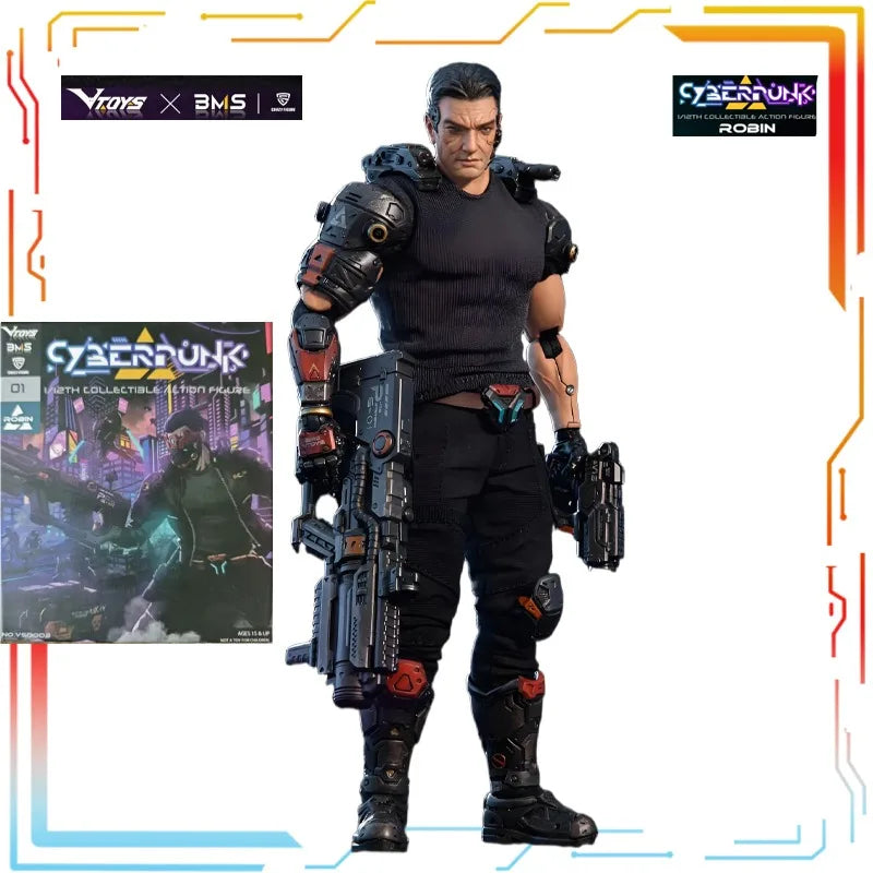 VTOYS Original 1/12 Finished Movable Doll Series Cyberpunk Robin Anime Action Figure Model Toys Collectible Gifts for Friend