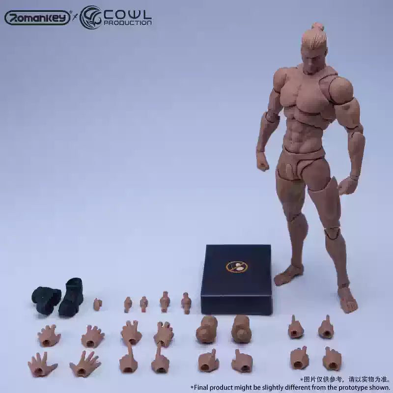 Romankey X Cowl 1/12 Scale Artical Male Body Action Figure Model Painting Toy Collectible Soldier Mannequin Human Drawing
