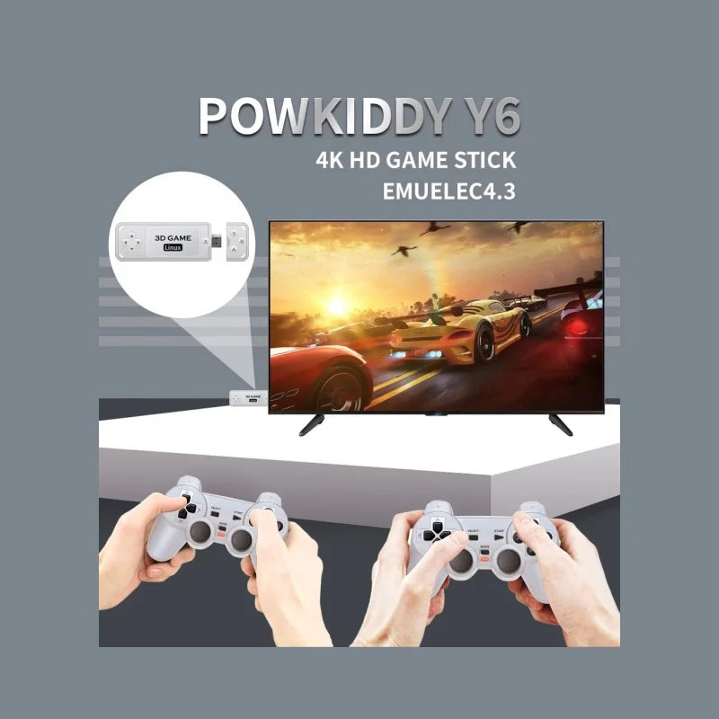 Y6 2,4G Wireless Game TV Stick Retro Family Tragbare Videospielkonsole 4K HD-Unterstützung Multiplayer-Spiele für PS-Geschenke