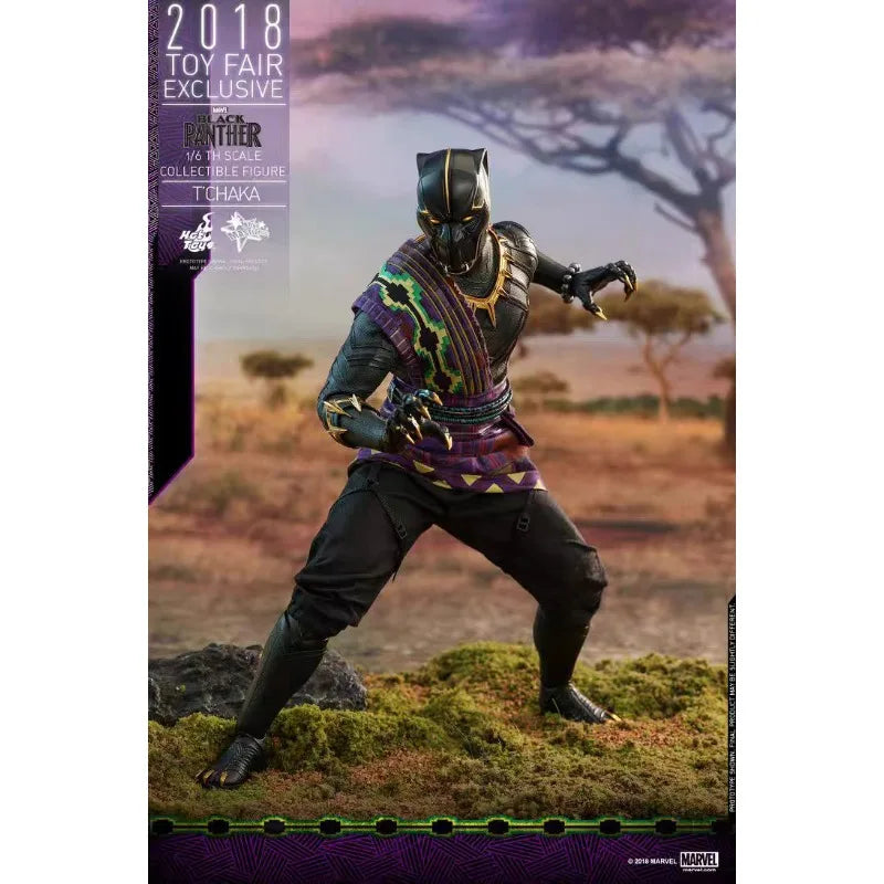 Original Hot Toys Marvel MMS487 Black Panther TCHAKA Anime Figure Model Collection Toys