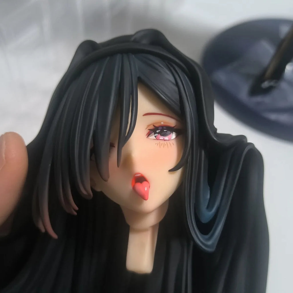 Original Bearpanda Black Nun Figure 1/4 Rabbit Nest Series Lace Eye Mask Bunny Girl Figures Sexy Girl Statue Model Doll Gift Toy