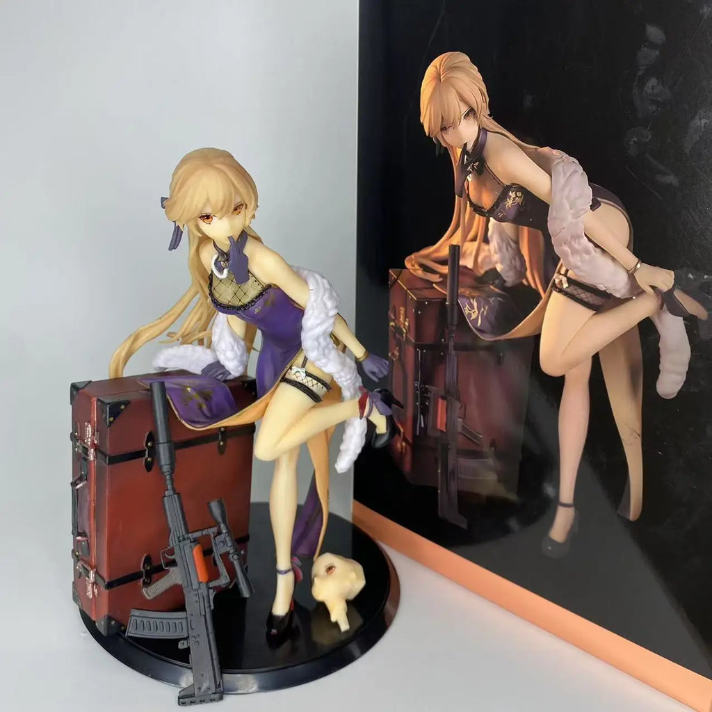 Girls' Frontline OTS-14 Purple Rain Heart Double headed Carving anime Girls' Handmade Model Ornaments