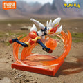 Original Blokees Pokemon Cinderace Figur Snorlax Lucario Montieren Figurine Scyther Modell Decor Anime Sammler Spielzeug Geschenk