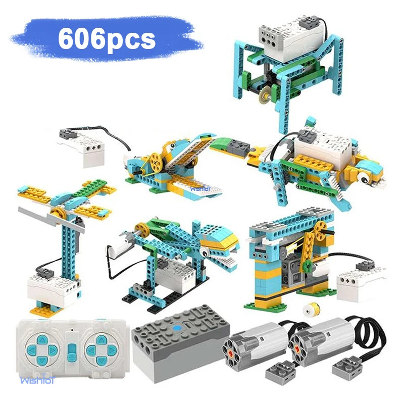 STEM Educational Building Blocks Kit Programmable Robot Brick High-Tech Steam Puzzle Assembly for Early Science Learning