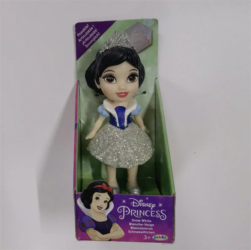 New Hot Disney Princess Miniature Doll Model Rapunzel Ariel Snow White Poseable Cute Anime Action Figure Model Frozen Gift Toy