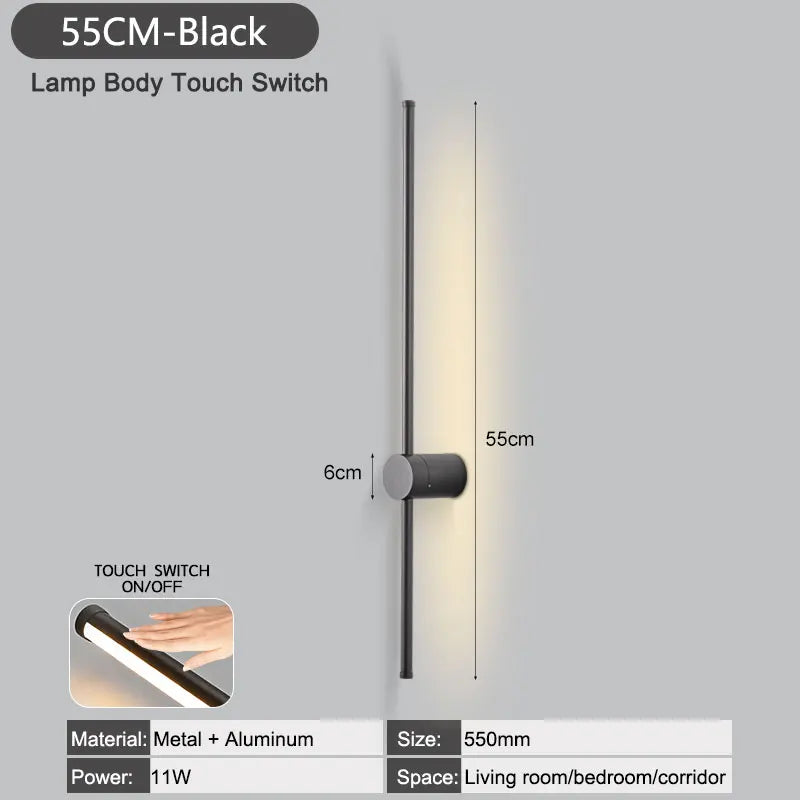Touch Switch Dimmable LED Wall Lamps Decor for Corridor Bedroom 360° Rotation LED Wall Lights Interior Wall Sconce Lighting Home