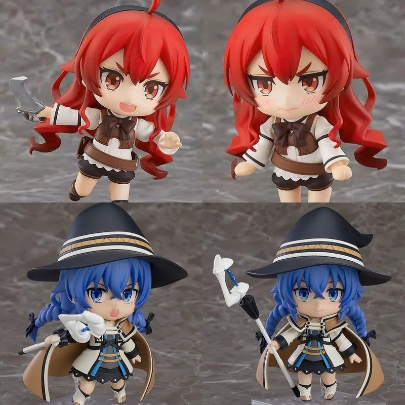 New 10cm Mushoku Tensei 1567# 1749# 1787# Roxy Migurdia Dual Pack Change Face Figures Articulated Decoration Pvc Model Doll Toy