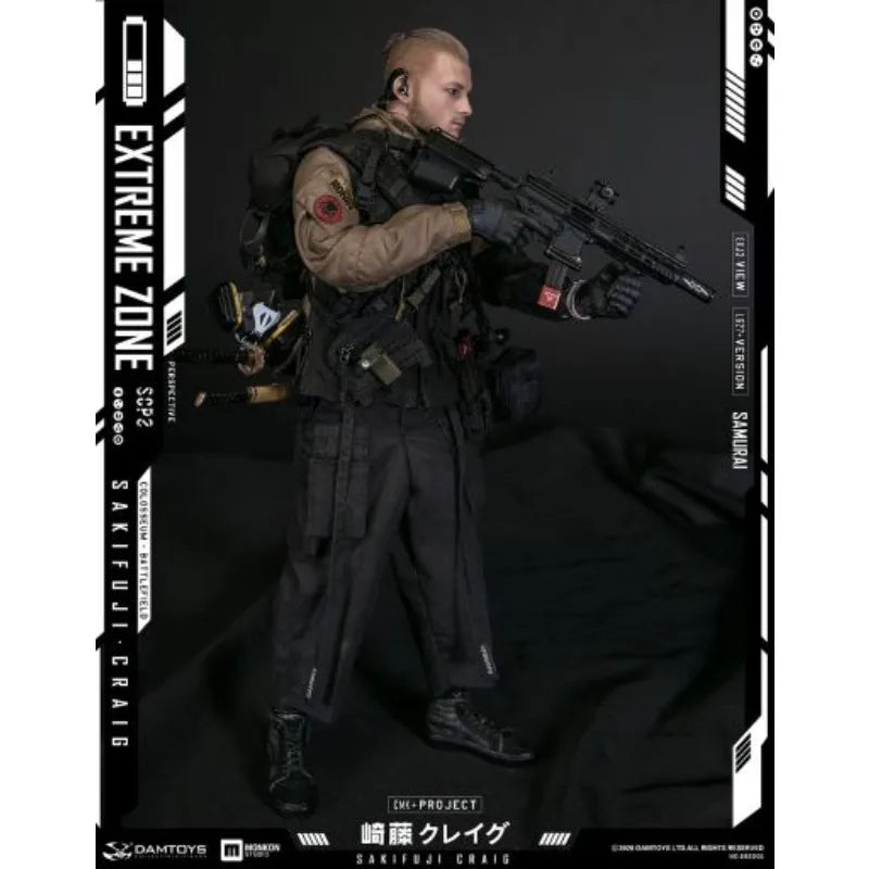 DAMTOYS Original EBS002 Original Story Collected Doll Extreme War Zone Agent Hugh Laffer Finished Product MobileSoldier ModelToy