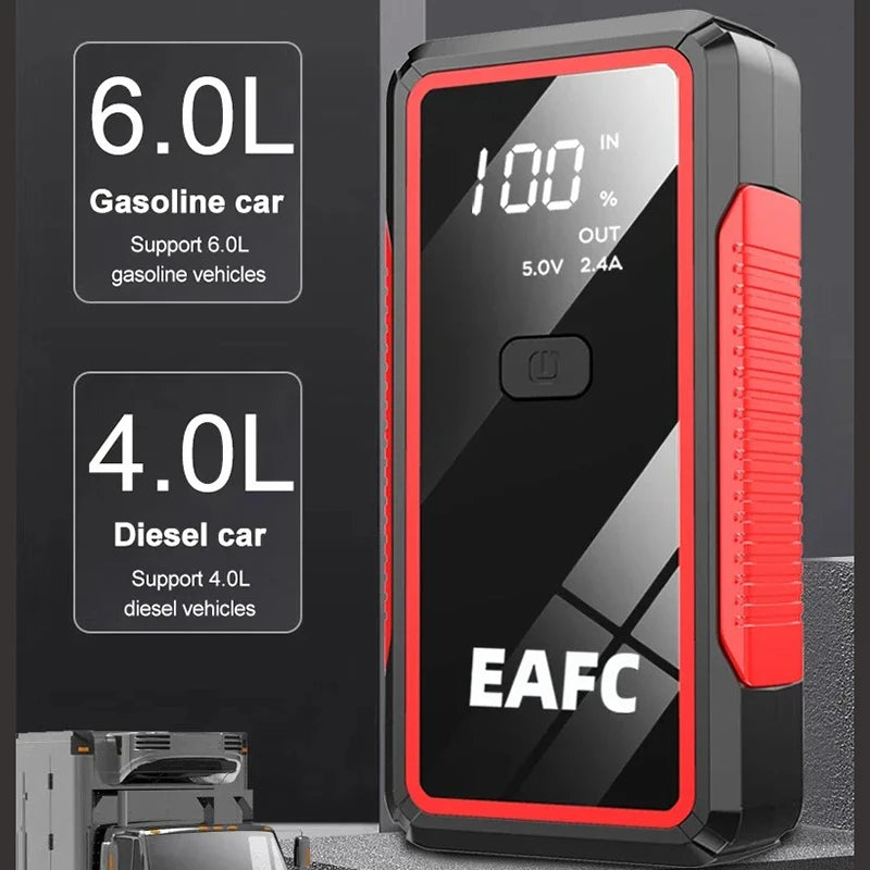 EAFC 2000A Car Jump Starter Portable Power Bank  Car Battery Booster 12V Auxiliary Starting Device for Diesel Gasoline
