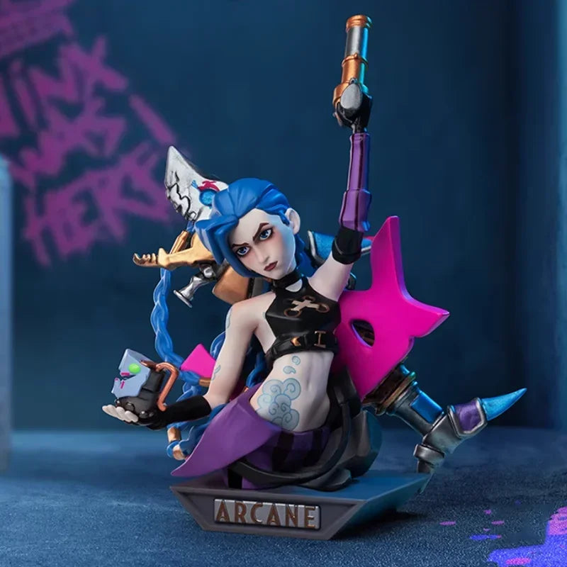 POP MART LEAGUE OF LEGENDS ARCANE Serie Blind Box Spielzeug Kawaii Anime Action Figure Caixa Caja Überraschung Mystery Box Puppen Mädchen