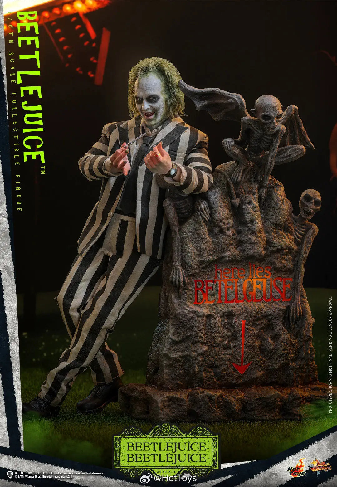 In Stock HotToys MMS767 Beetle Juice 1/6 Soldier Figure Animation Action Figure Toy Gift Model Collection