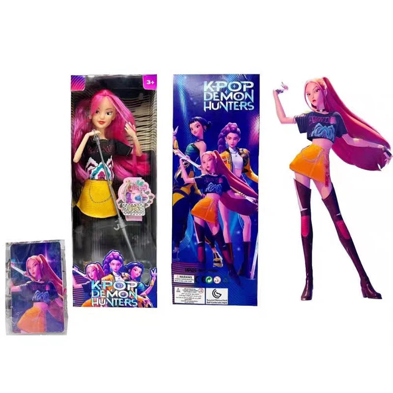 2026 anime k pop Demon hunters Witch Hunter Group High appearance Glue doll  doll Girl's heart Decorative doll Holiday Gifts