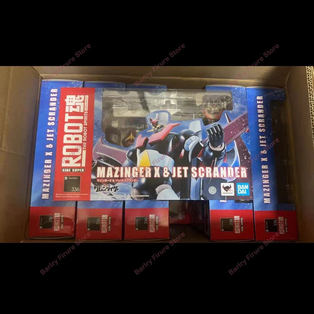Original Genuine Boxed Model BANDAI THE ROBOT SPIRITS Grendizer U 15cm Mazinger X & Jet Scrander Anime Figure Action Figure Toys