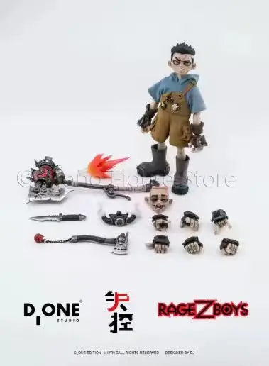 In Stock D_ONE STUDIO RAGE-ZBOYS Tooth Kid 1/12 Clothed Highly Articulated Action Figure Collectible Model