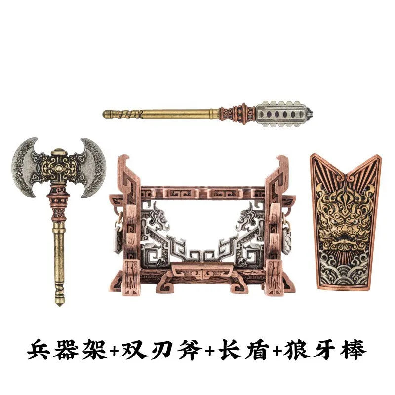 Ancient Tough Character Heroes Delicate Metal Figurine Crusades Templar MOC Building Blocks Magnetic Detachable Bricks Toys