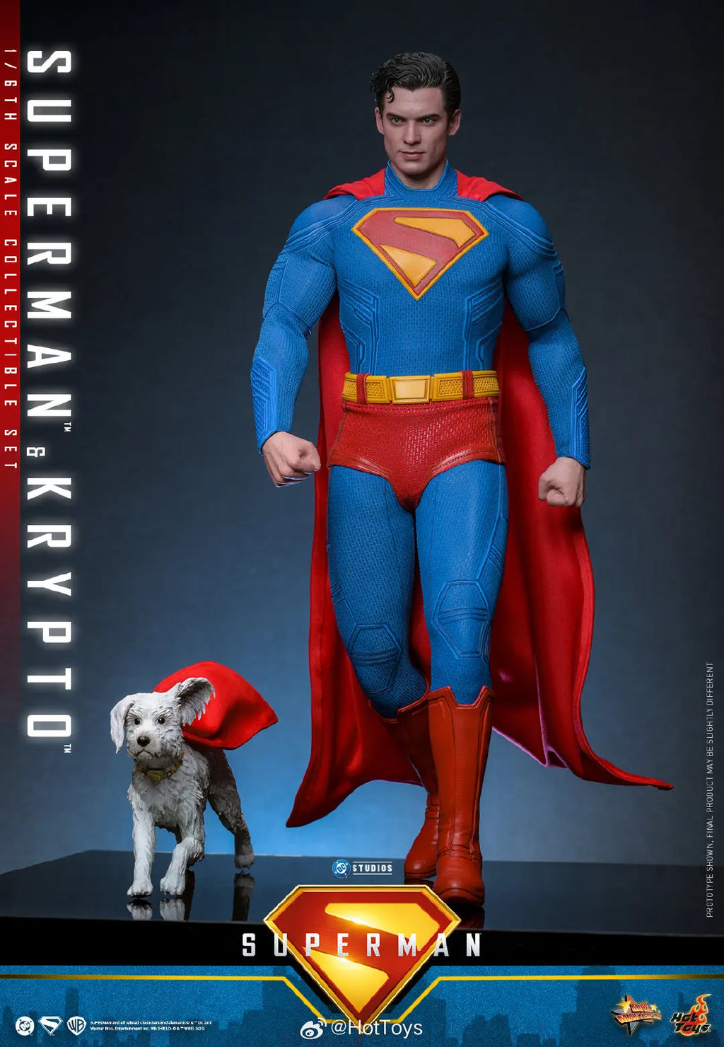 In Stock HotToys MMS812 Superman Krypto 1/6 Soldier Figure Animation Action Figure Toy Gift Model Collection