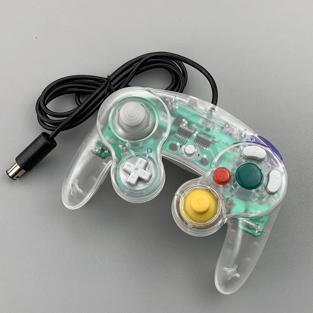 Transparent for GameCube For NGC Gamepad One Button Wired Game Controller Joystick for NGC Game Console Dropshipping