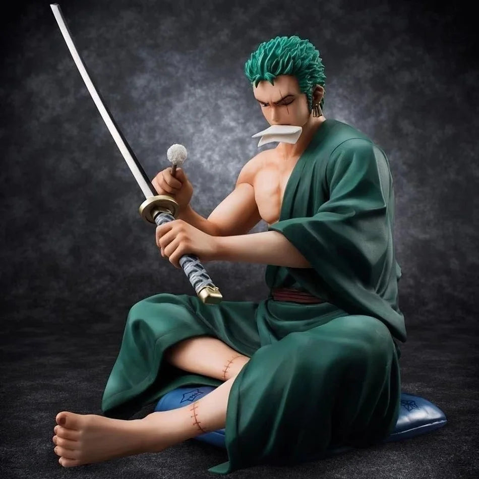 Hot One Piece 18cm Anime Figure GK Roronoa Zoro Manga Anime POP Statue Action Figure Collection Model Kid Toy