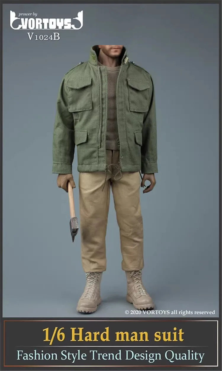 VORTOYS V1024 1/6 Soldier Tough Guy Workwear Set Clothing Model Toy Accessories Fit 12'' Action Figure M34 M33 Body In Stock