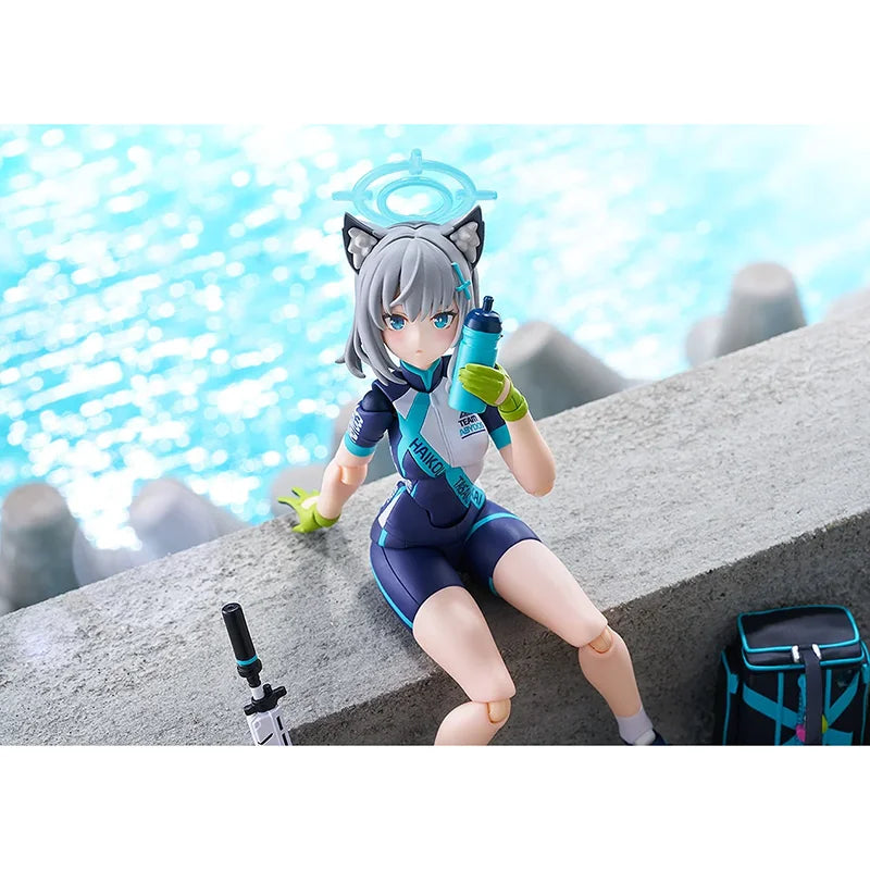 100% Original GSC Max Factory Figma 644 Shiroko Sunaookami Cycling Blue Archive Genuine In Stock Figure Model Toys