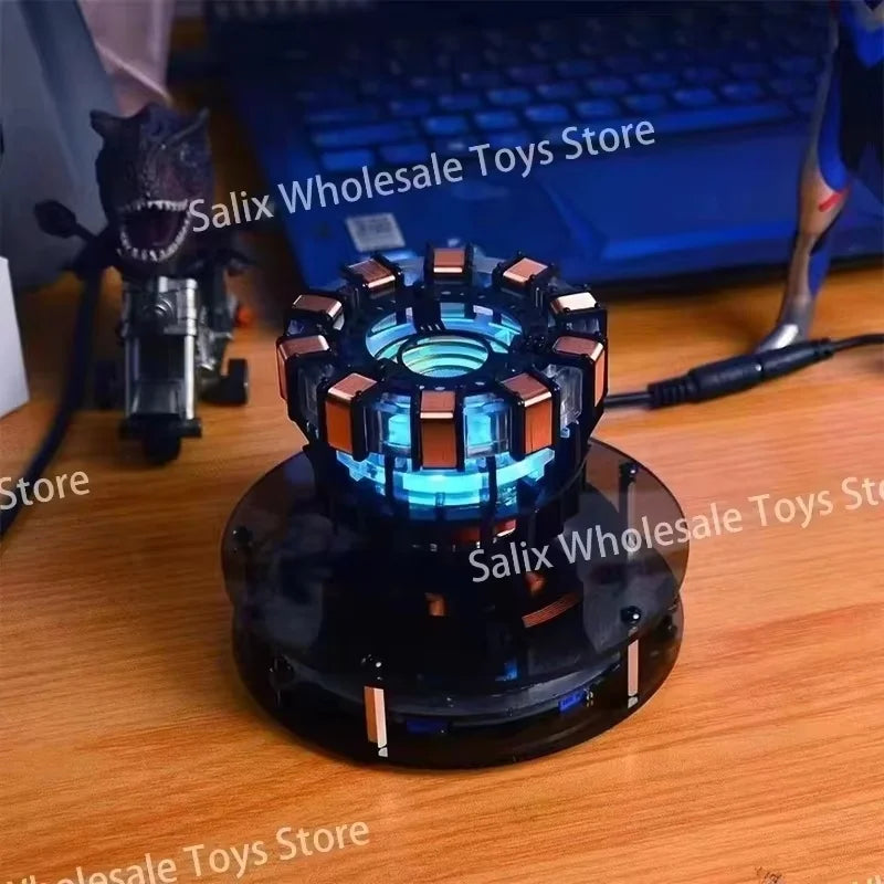 Iron Man Metal Maglev MK2 MK1 Model Toys 1.0 2.0 Chest Lamp Super Hero 1:1 Arc Reactor Light Arc Desktop Decoration Customized