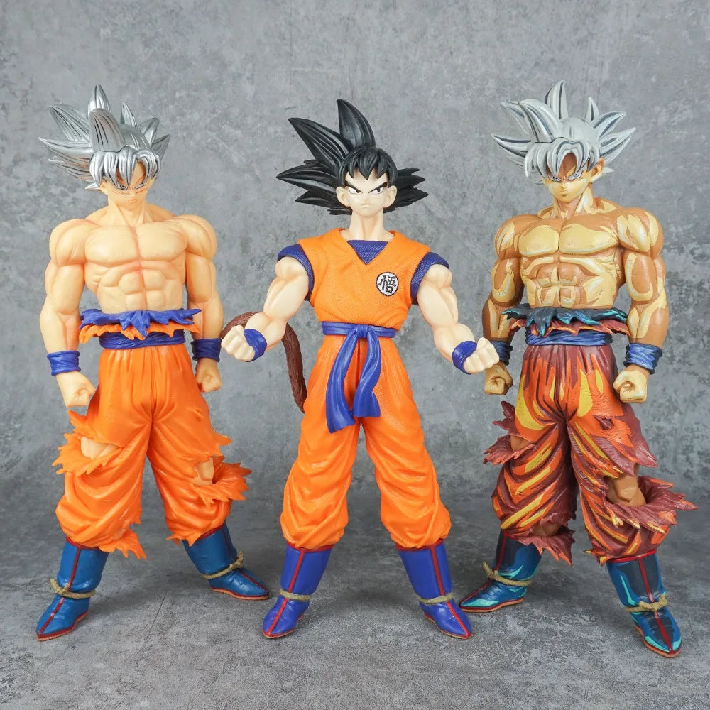 30CM Anime Dragon Ball Sun Wukong Free Anime Color Painting Large Model Toy Gift Collection Action Figure Resolution of Soldiers