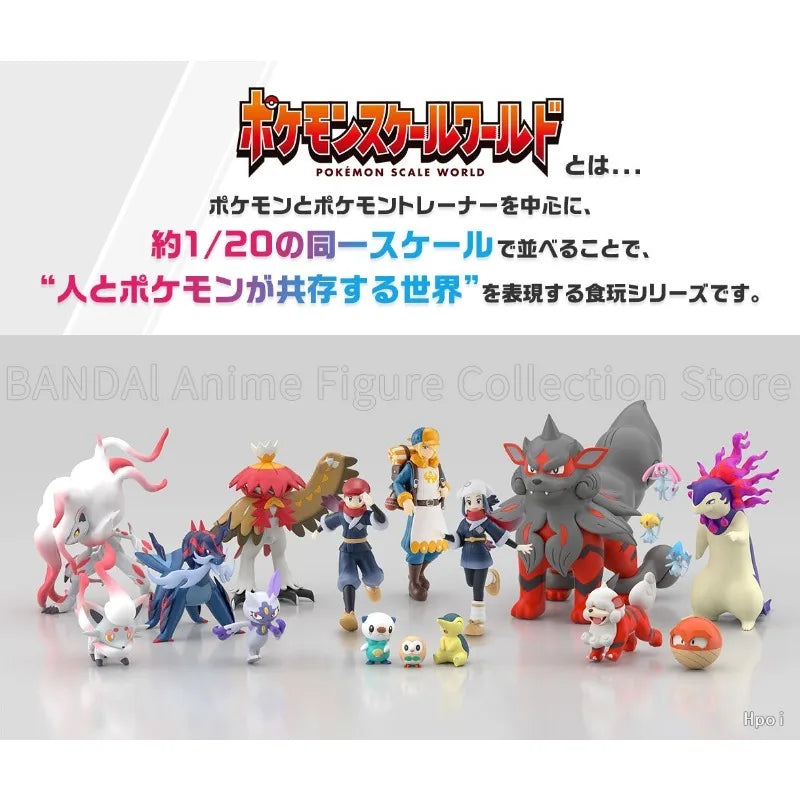Original Bandai Candy Pokémon SCALE WORLD VOLO&HISUI WINDIE Toys Model Ornaments Statue