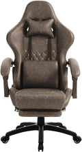 Gaming Chair Big and Tall, Ergonomic Game Chair for Adults with Footrest and Massage Lumbar Support, High Back Computer