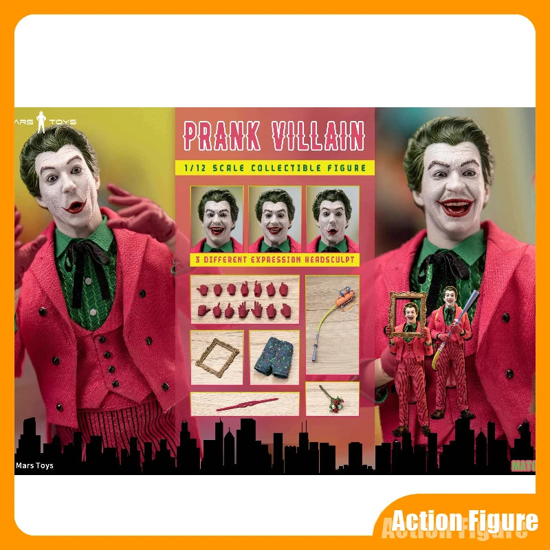 In Stock Mars Toys Mat022 1/12 Scale Prank Villain Action Figure 6'' Male Soldier Figurine Model Full Set Collectible Toys Gifts