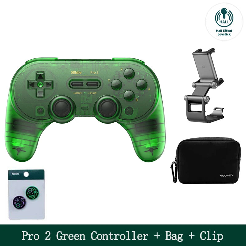 8Bitdo Pro 2 Bluetooth Gamepad Control with Hall for Switch PC macOS Android Steam Raspberry Pi Nintendo Switch Game Controller