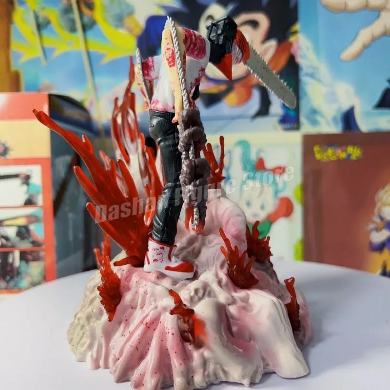 Gk Chainsaw Man Denji Pochita Action Figure Statue Makima Figurine Model Toys Collection Desktop Ornaments Demon Hunter Figures