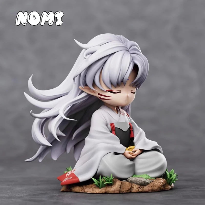 New Anime Inuyasha Figure Sesshomaru Q Version Anime Peripheral Desktop Decoration Ornament Collectibles Souvenirs Gifts