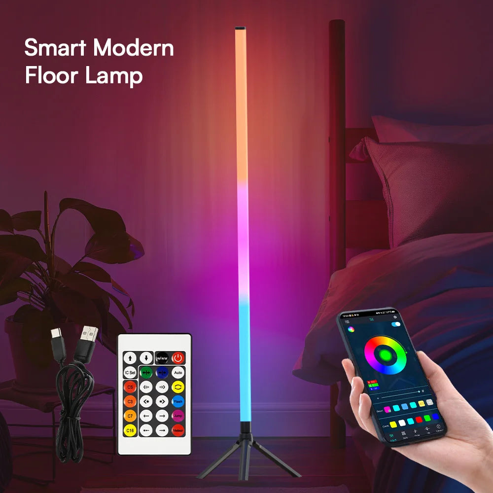 360° Smart RGB Corner Lamp: App/Remote Control, Music Sync, Easy Install for Living, Bedroom, Gaming Rooms
