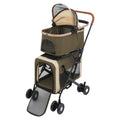 Detachable Double-Tier Pet Stroller, Dog & Cat Stroller, Foldable Pet Stroller for Small & Medium Dogs, Overall Load 35kg/77lbs