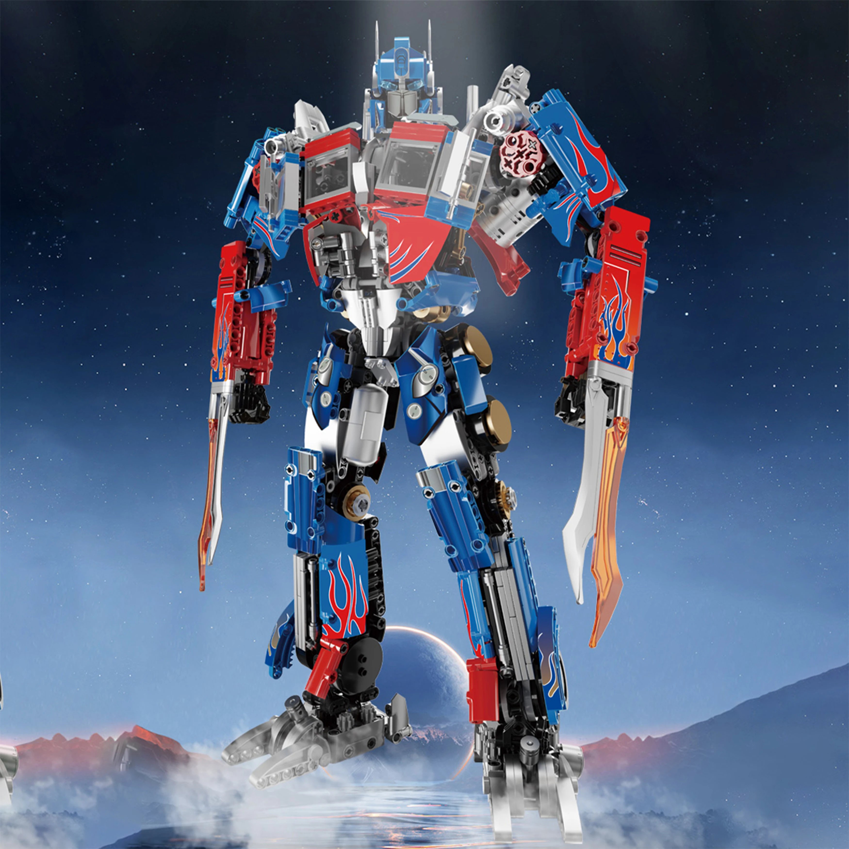 1891PCS Movie Hero Optimus Prime Robot Action Figure MOC Building Blocks Model DIY Toy for Adults Kids Gift Xmas Gifts