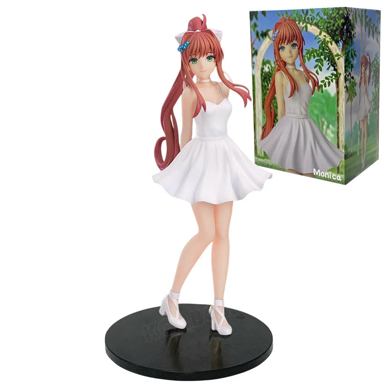 Monika White Dress Anime Girl Figure Pop Up Parade Literature Club! Sayori Action Figure Natsuki/Yuri Figurine Model Doll Toys