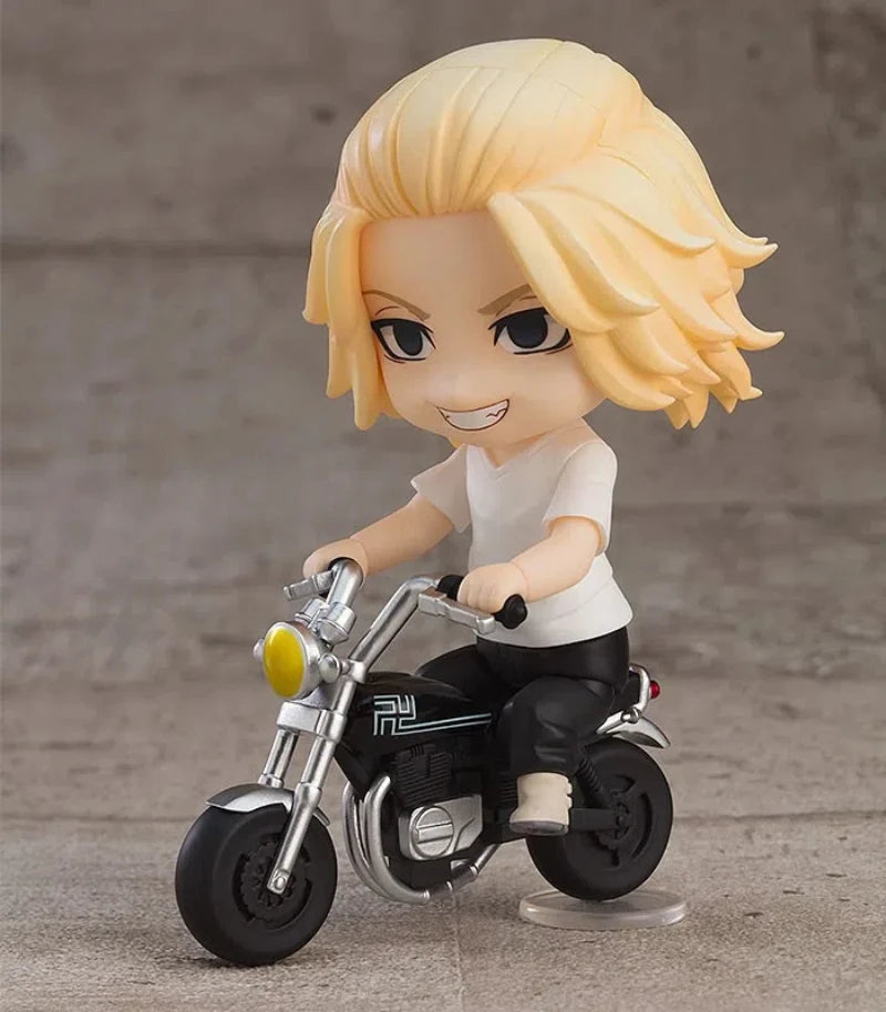Anime Tokyo Revengers Manjiro Sano Draken Joint mobility Q-version Action Figure PVC Model Statue doll Toy Desk Decor Gift boxed