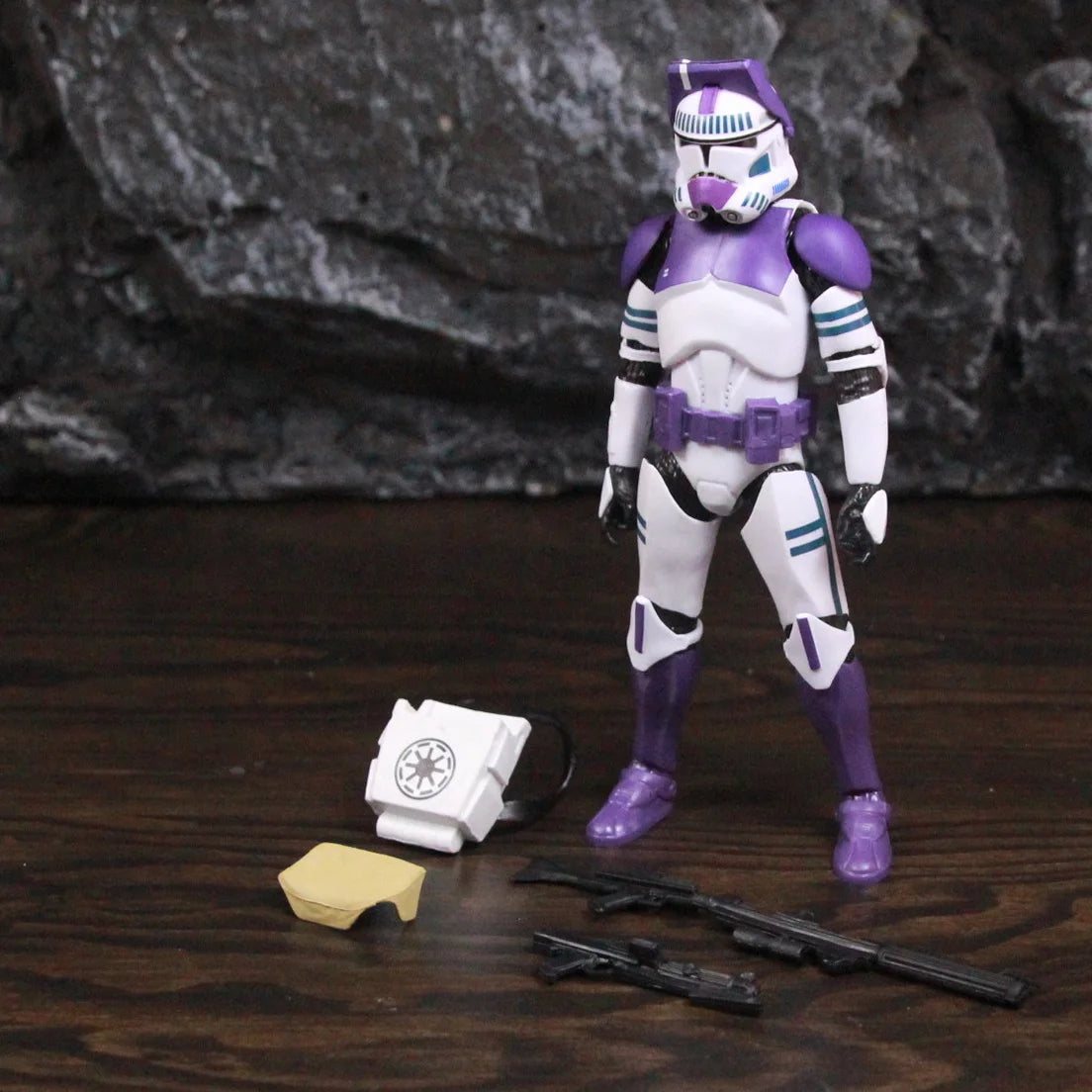 New Body 187th Legion Purple Phase II P2 ARF Trooper Rocket Team Leader 6" Action Figure Mace Windu Republic Grand Army Clone