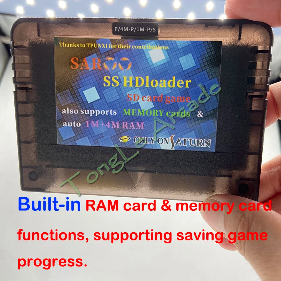 2025 Newest V0.7 SAROO SS HDloader Game Reader Cartridge Card Support SD TF Menory Cards Play Games Without CD for Saturn System