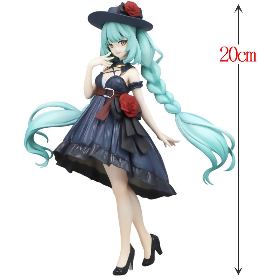 20CM Anime Hatsune Miku Action Figures Trio Try iT Figure Outdoor Dress Kawaii Anime Figurines Model Toy Gift Desktop Decoration