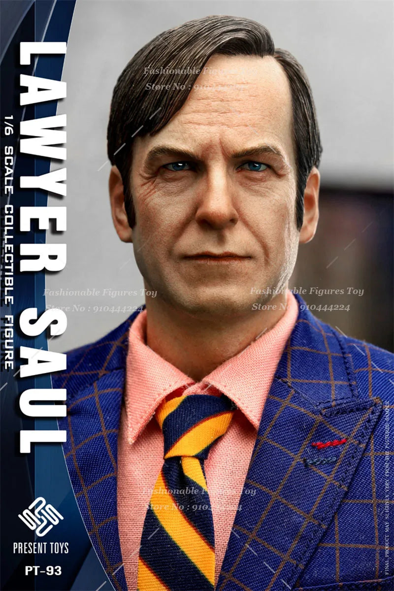Present Toys PT-sp93 1/6 Male Soldier Lawyer Saul Classic Grid Suit Full Set 12inch Action Figure Model Collection Dolls