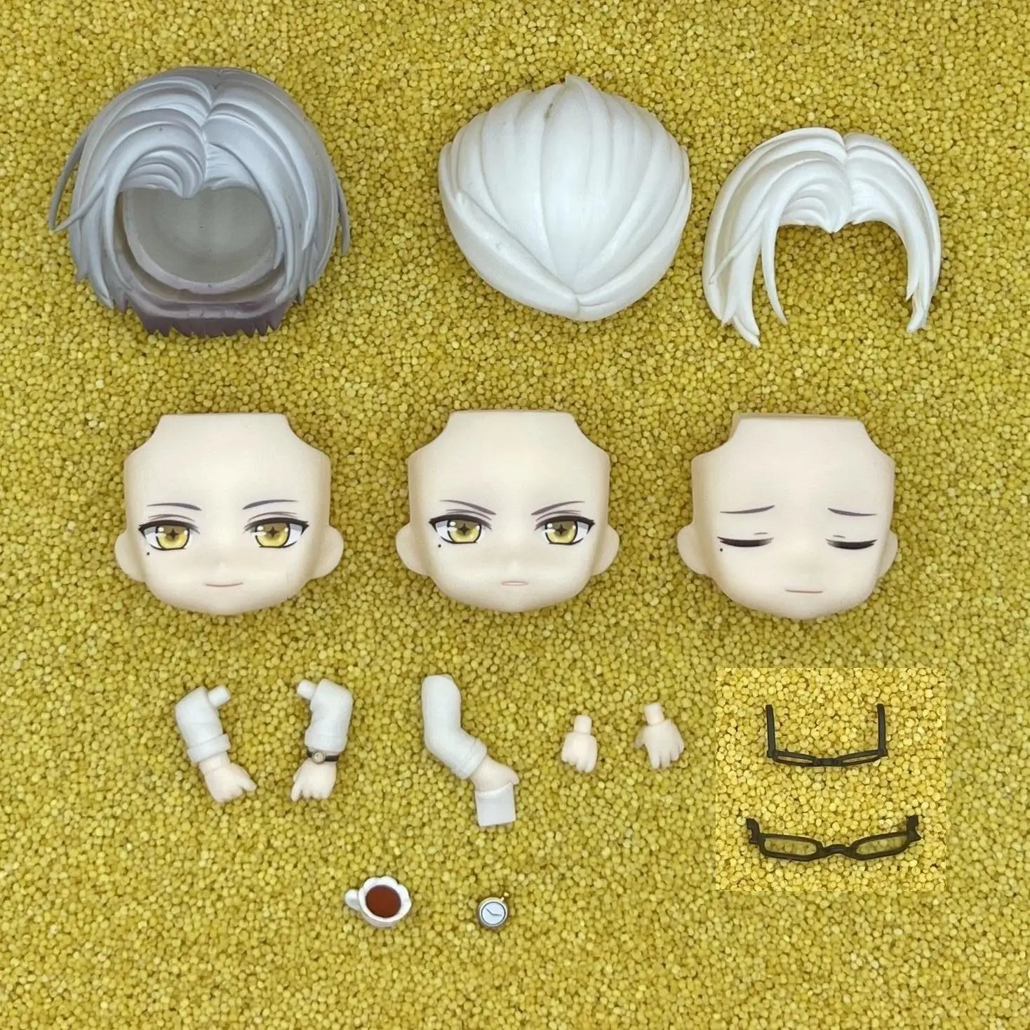 moyi GSC Clay Man Face doll face hair doll accessories