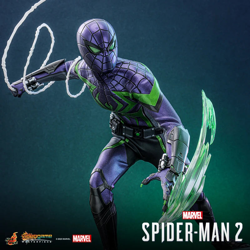 Hot Toys Marvel Spider Man 2 Miles Morales Purple Reign Suit 1 6 Scale Collectible Action Figure For Marvel Movie Collectorsgift