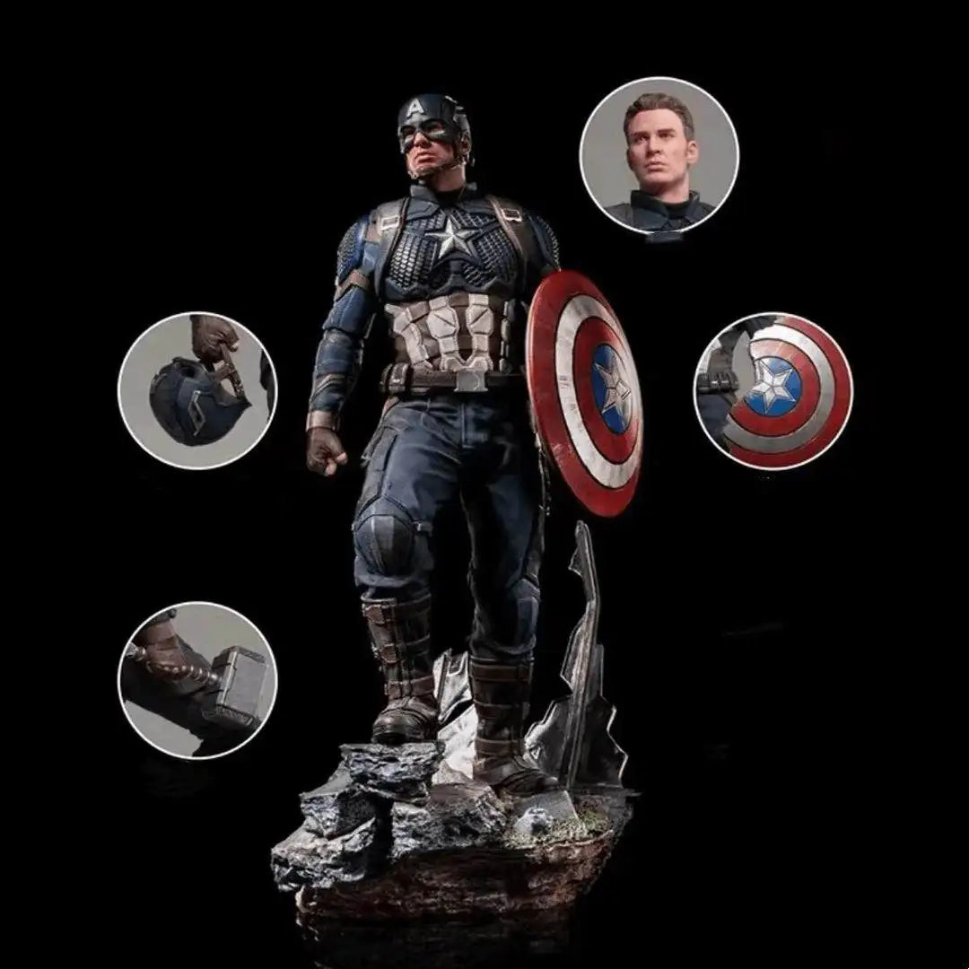 Hot Toys Captain America Figure Avengers 4 Endgame Marvel 40cm Statue Model Collectible Decor Gift for Boyfriend