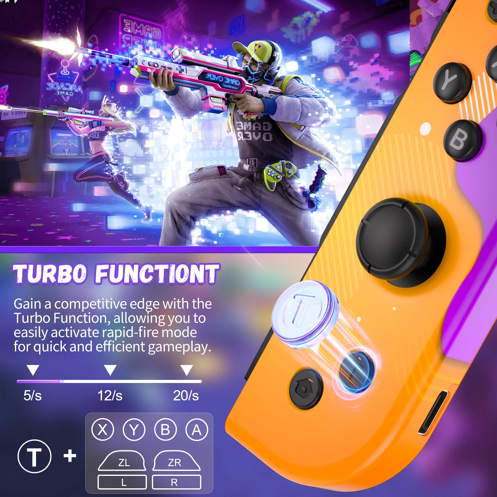 Joy Pad For Nintendo Switch/Ios/Android/Pc Wireless Video Game Controller Trubo Control Console Joystick With Bluetooth Gameped