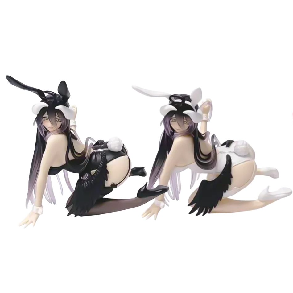 13CM Anime OVERLORD Figure albedo Bunny Girl Kneeling Anime Model Toys Gifts Collection Decoration Ornaments PVC Gift
