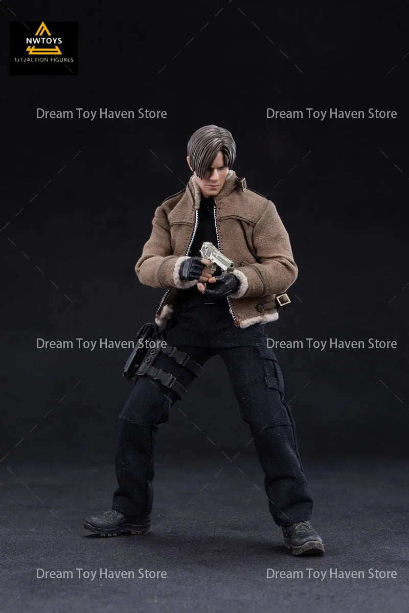 1/12 Scale Male Soldier Leon Special Agent Police Super Flexible Joint Body Model 6Inch Action Figure Collectible